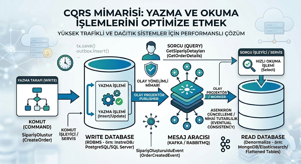 Geleneksel CRUD Darboğazlarını Aşmak: Yüksek Trafikli Sistemlerde CQRS Mimarisi