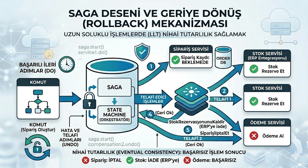Dağıtık Sistemlerde Geriye Dönüş (Rollback) Sanatı: SAGA Mimarisi ve ERP Entegrasyonları